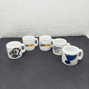 NHL Hockey Team Logo Mini Mugs Lot of 5